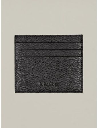 Jil Sander Mens Black Grained Leather Card Holder - Lyst