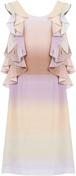 Mulberry Frilly Dress - Lyst