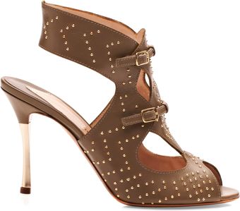 Nicholas Kirkwood Khaki Studded Sandal - Lyst