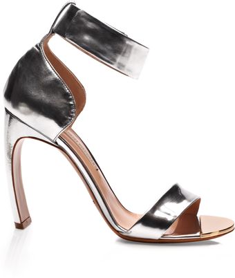 Nicholas Kirkwood Silver Bow Heel Sandal - Lyst