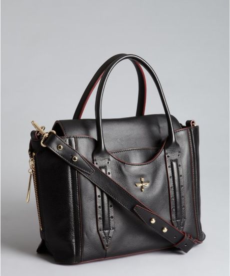 Pour La Victoire Black Leather Provence Convertible Satchel in Black ...