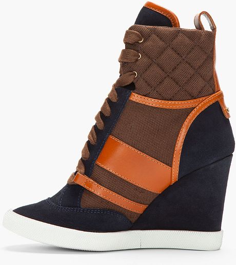 navy chloe trainers