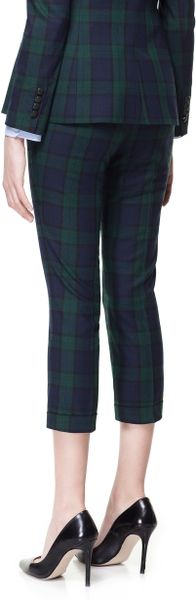 zara tartan trousers