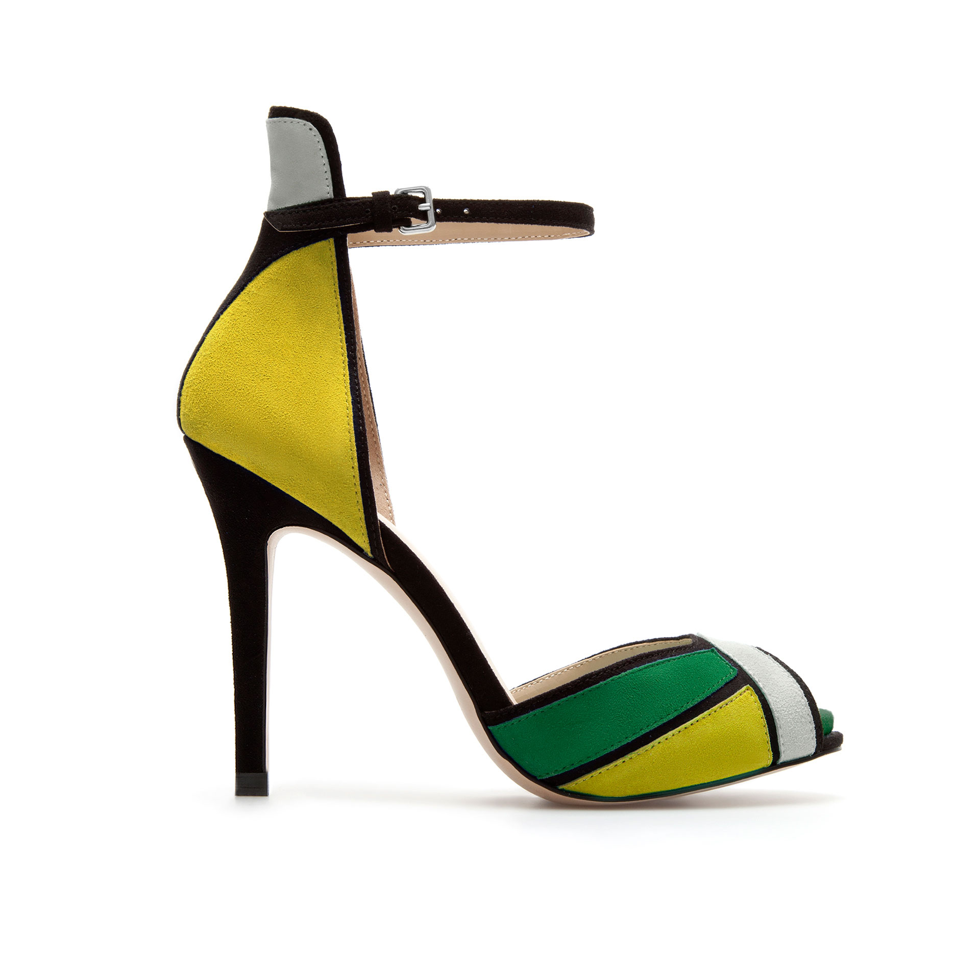 yellow court shoes zara