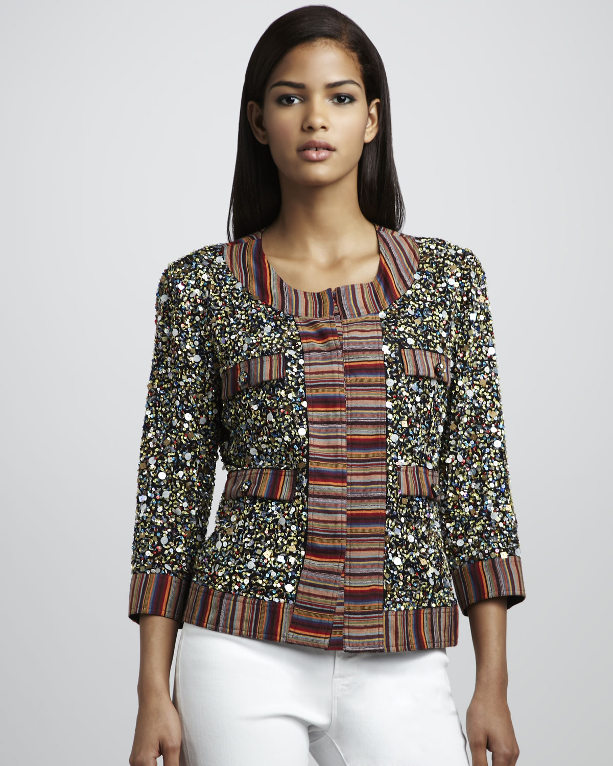 sequin maxi cardigan