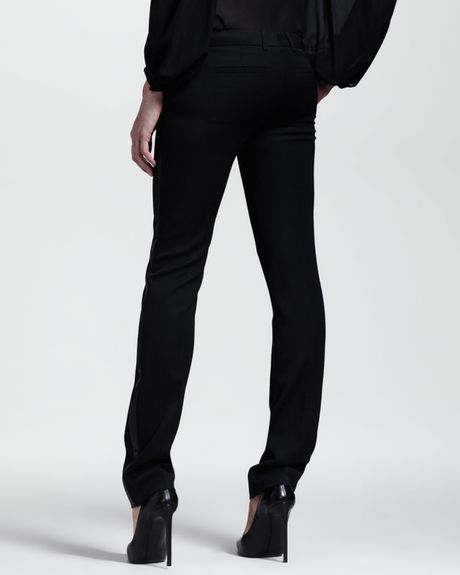 womens black tuxedo pants