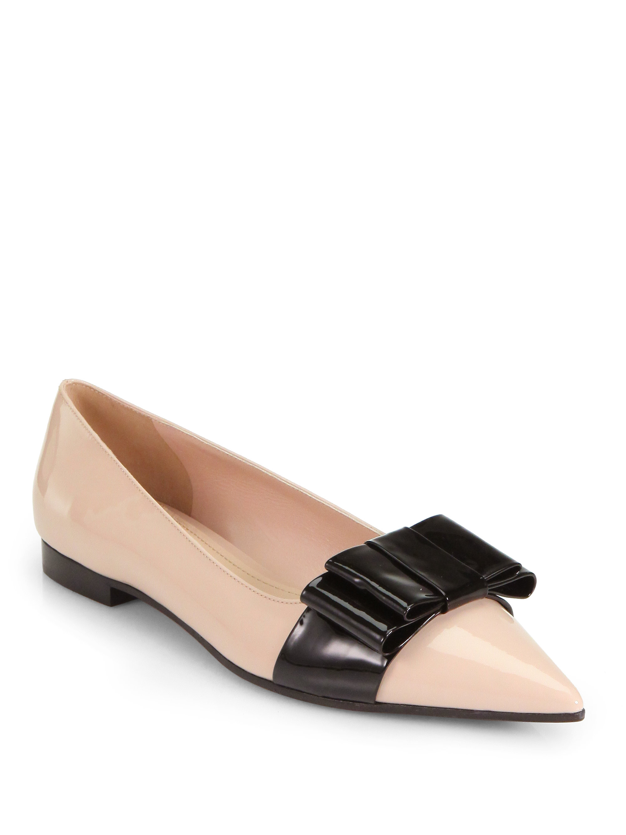 miu miu leather ballet flats