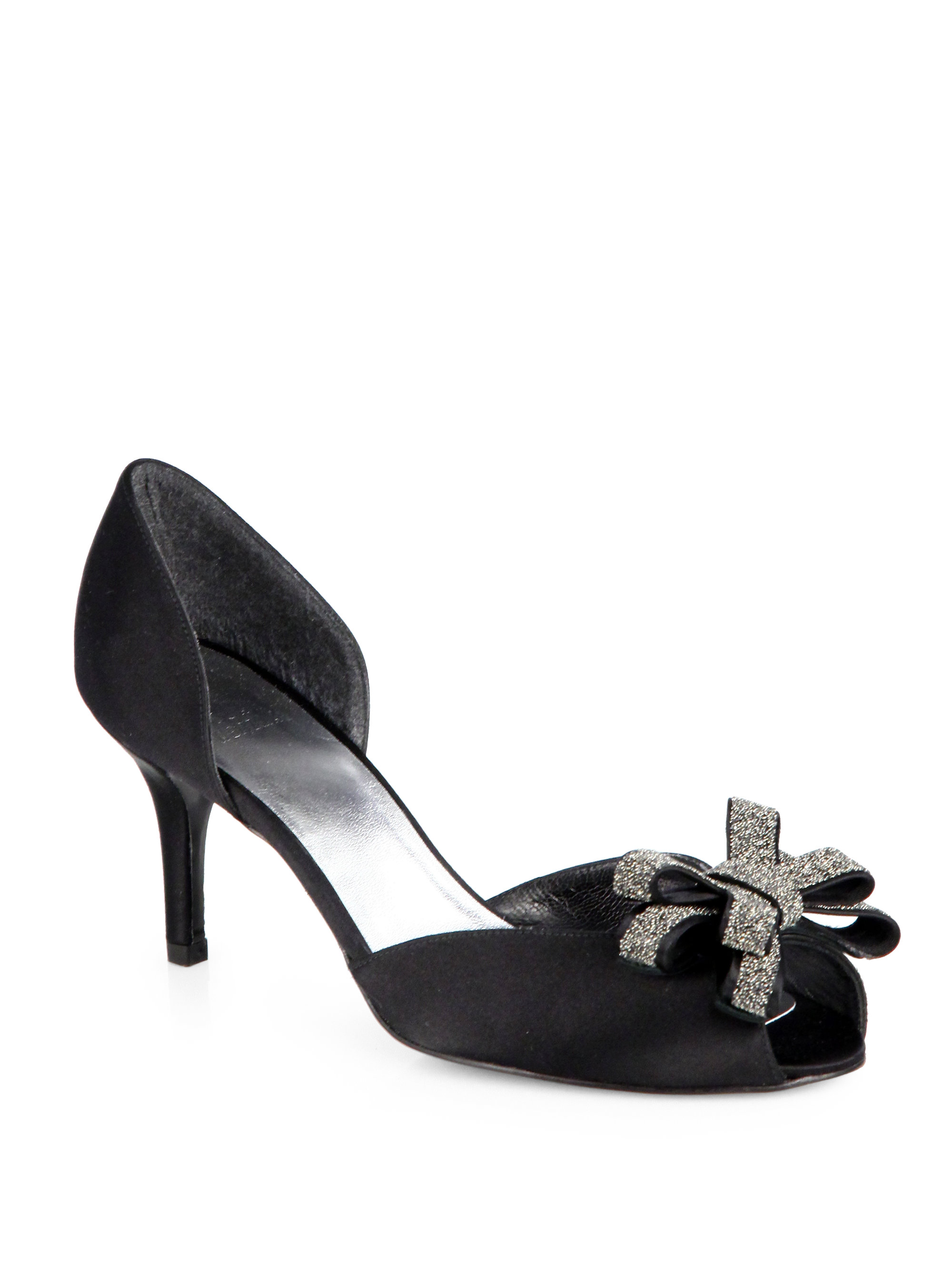 stuart weitzman satin heels