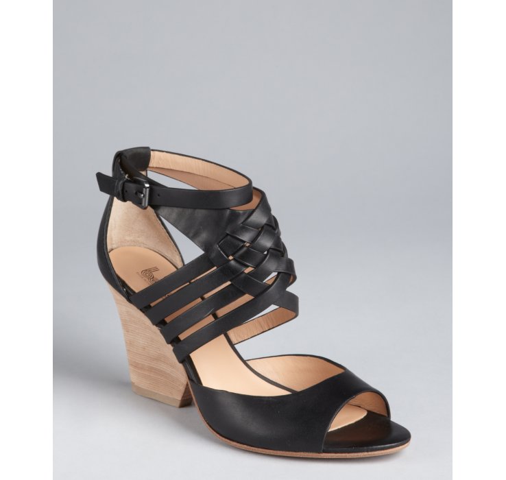 stacked heel sandals