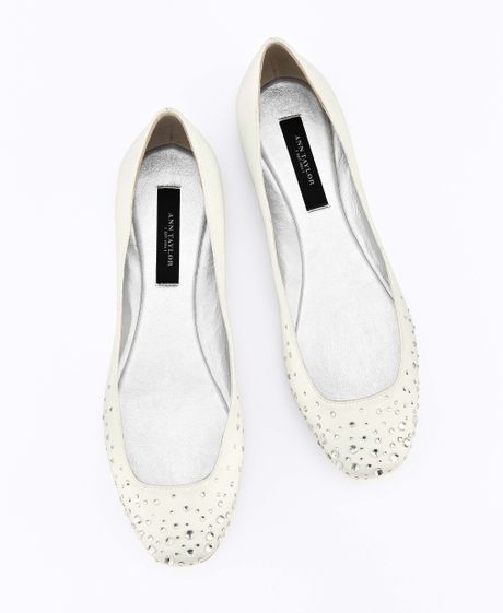 ivory sparkly flats