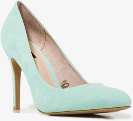 Forever 21 Faux Suede Pumps in Green (MINT) | Lyst