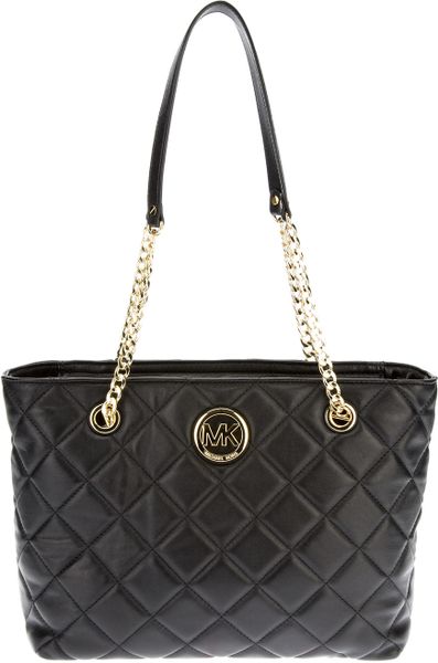 Michael Michael Kors Fulton Large Quilted Tote in Black