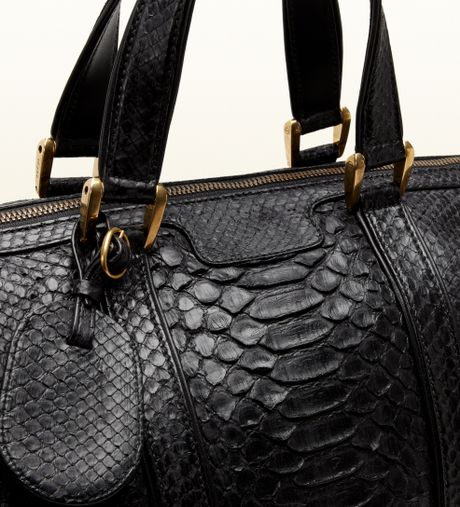 gucci black python handbag