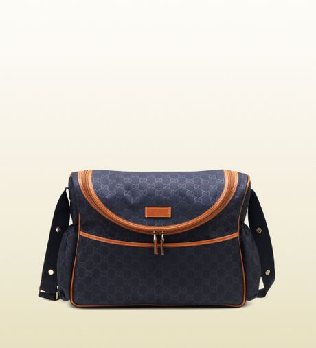 Gucci Blue Nylon Ssima Diaper Bag in Blue | Lyst