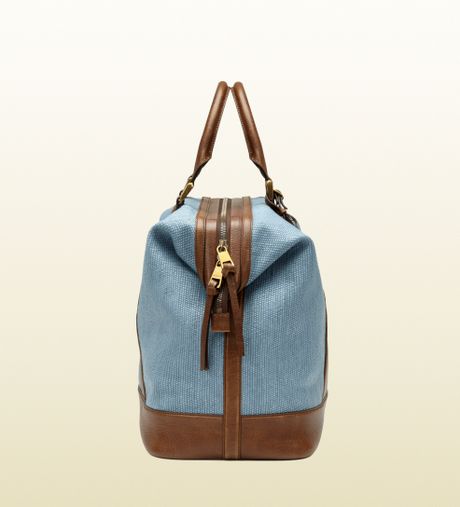 gucci duffle bag blue