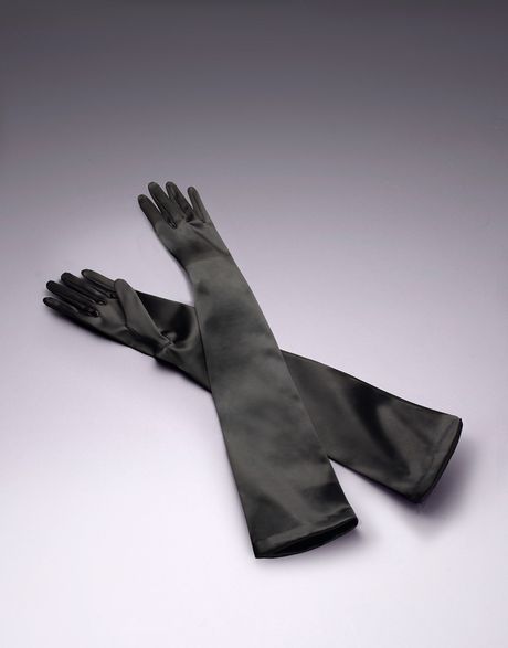 Agent Provocateur Long Satin Gloves in Black | Lyst