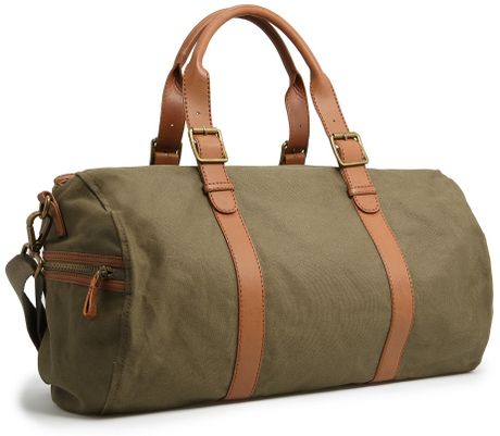 Mango Canvas Weekend Bag in Brown for Men (Khaki) | Lyst