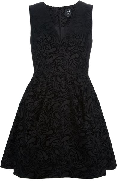 Mcq By Alexander Mcqueen Flocked Paisley Dress in Black - Lyst