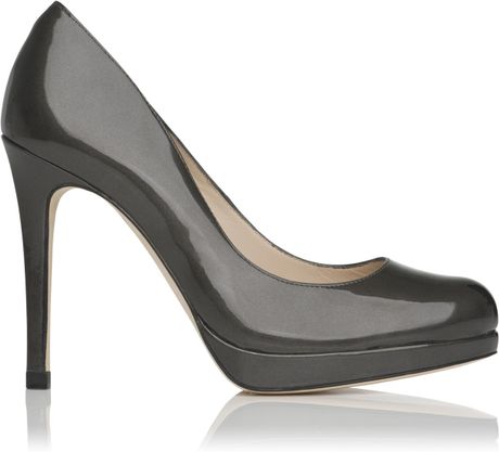 Lk Bennett Sledge Platform Court Shoes in Gray (Gunmetal) Lyst