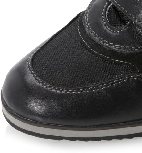 geox wedge trainers black