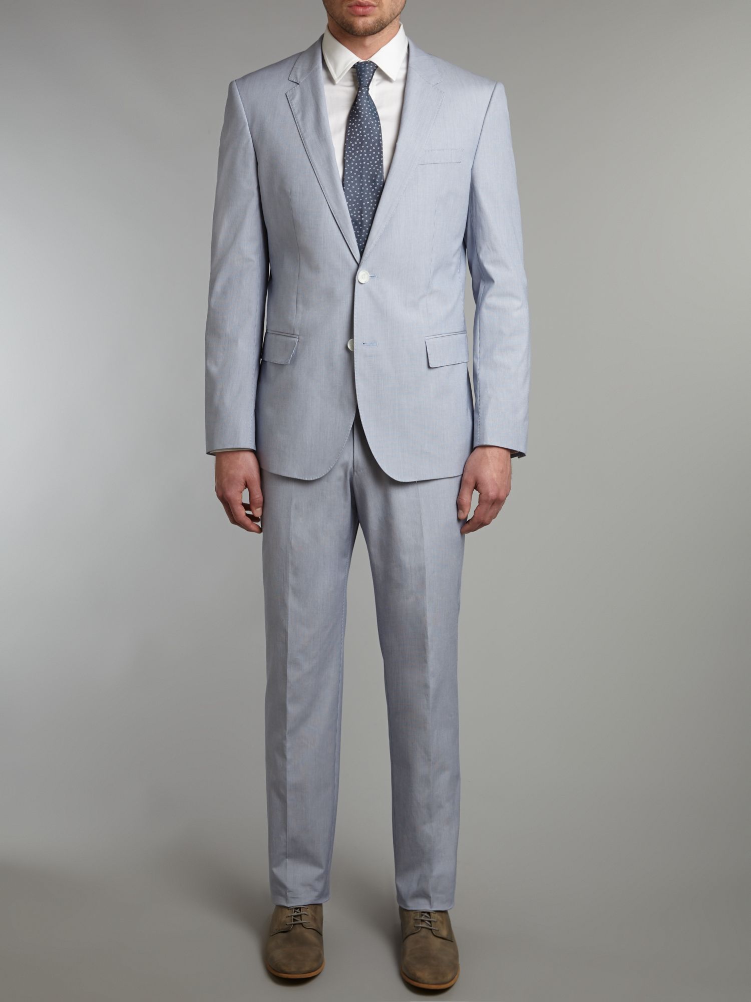 Hugo Boss Huge Genius Slim Fit Pin Striped Suit in Blue for Men Lyst