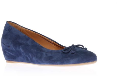 Paul Green Puk Low Wedge Shoes in Blue (Navy) | Lyst