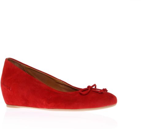 Paul Green Puk Low Wedge Shoes in Red | Lyst