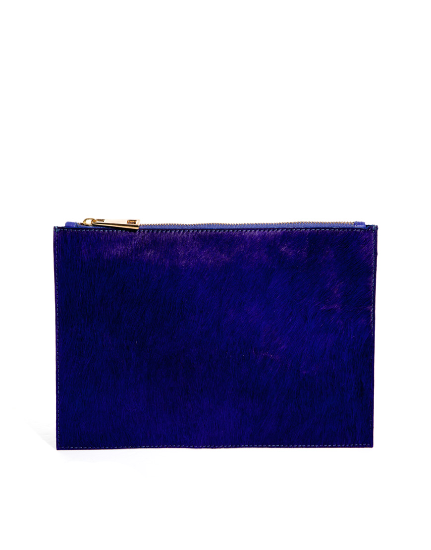 asos blue clutch bag