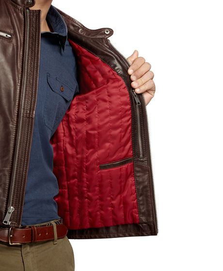 brooks 711 leather jacket
