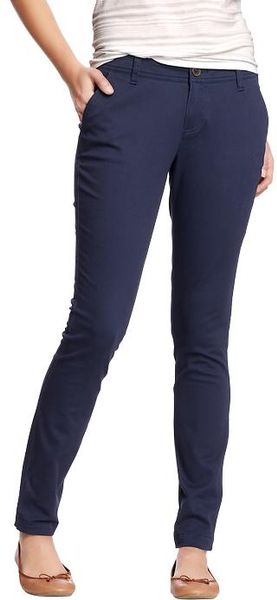 Old Navy The Diva Skinny Khakis in Blue (Classic Navy)