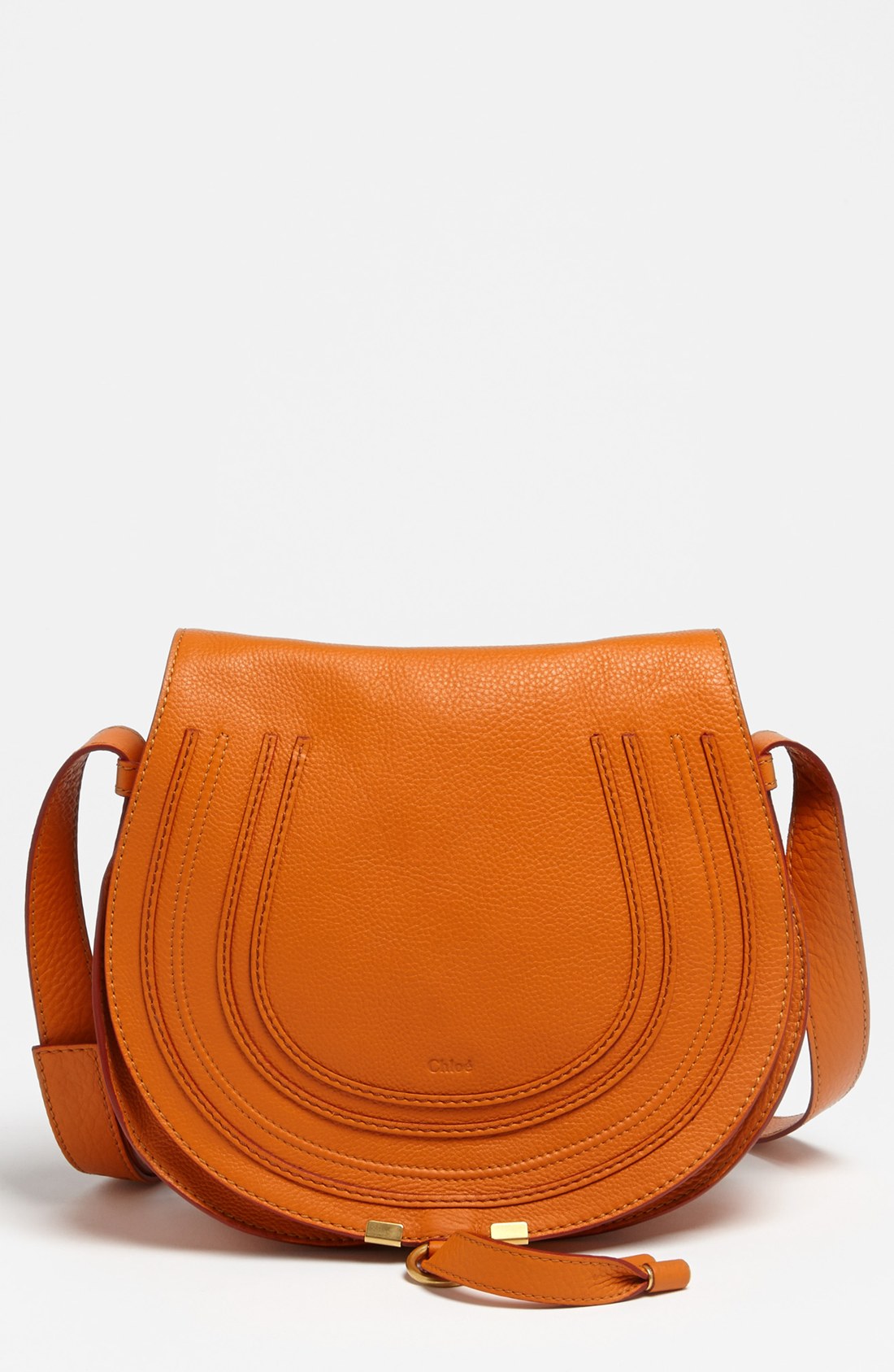 small orange crossbody bag