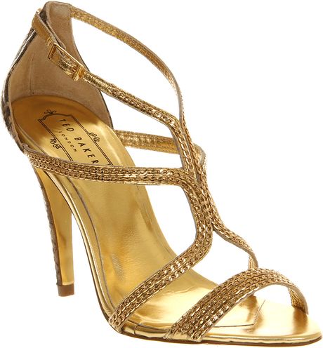 ted baker heels gold