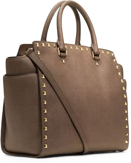 michael kors large selma studded saffiano tote