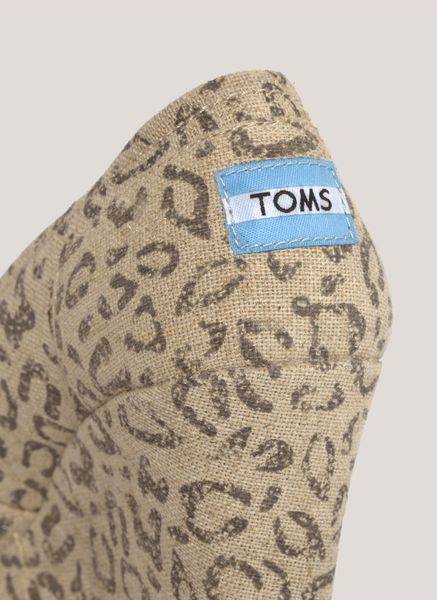 Toms Leopard print Wedges in Beige (Animal Print) | Lyst