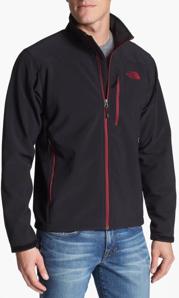 The North Face Apex Bionic Softshell Jacket in Black for Men (Tnf Black/ Biking Red) | Lyst