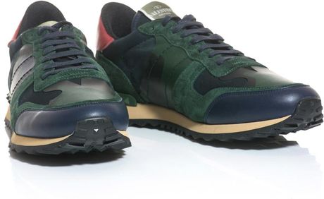 green camo trainers