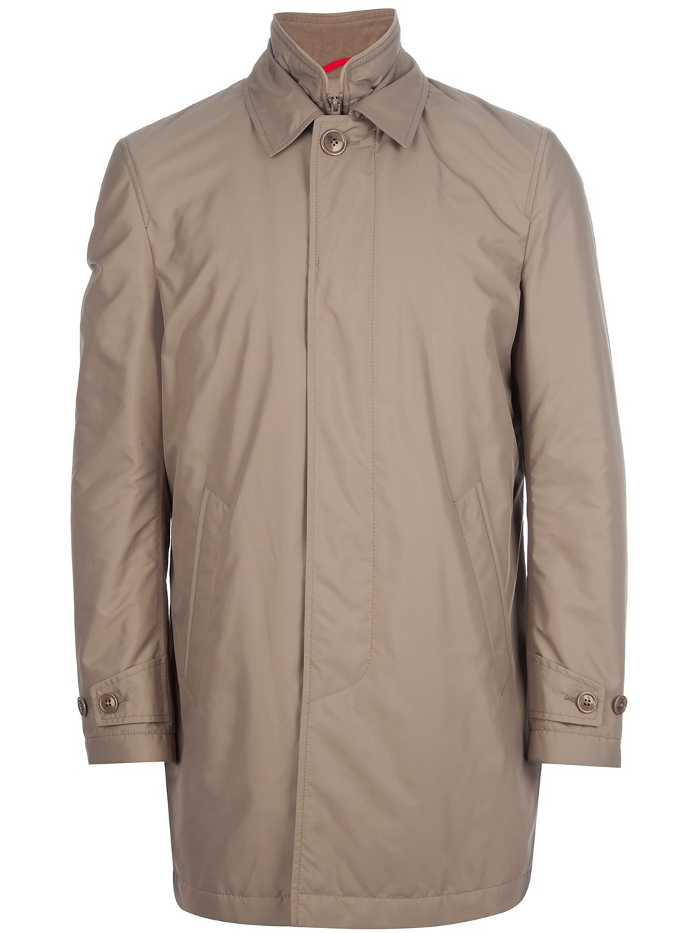 Fay Funnel Neck Rain Coat in Beige for Men Lyst