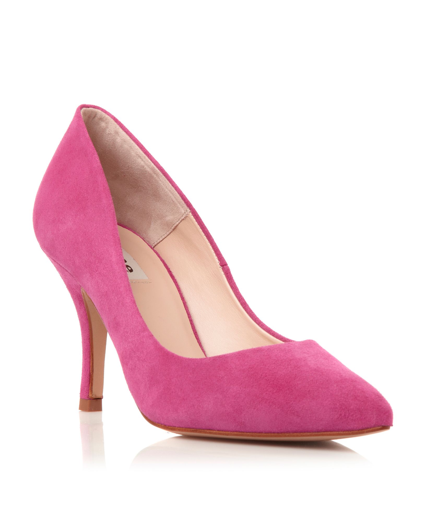 Pink Aviator Mid Heel Court Shoes