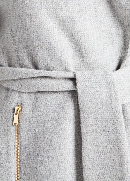 mango flecked textured grey coat
