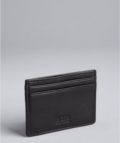 Hugo Boss Black Leather Bi Fold Wallet And Card Holder Set In Black For Men Lyst 9795