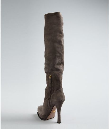 grey platform boots