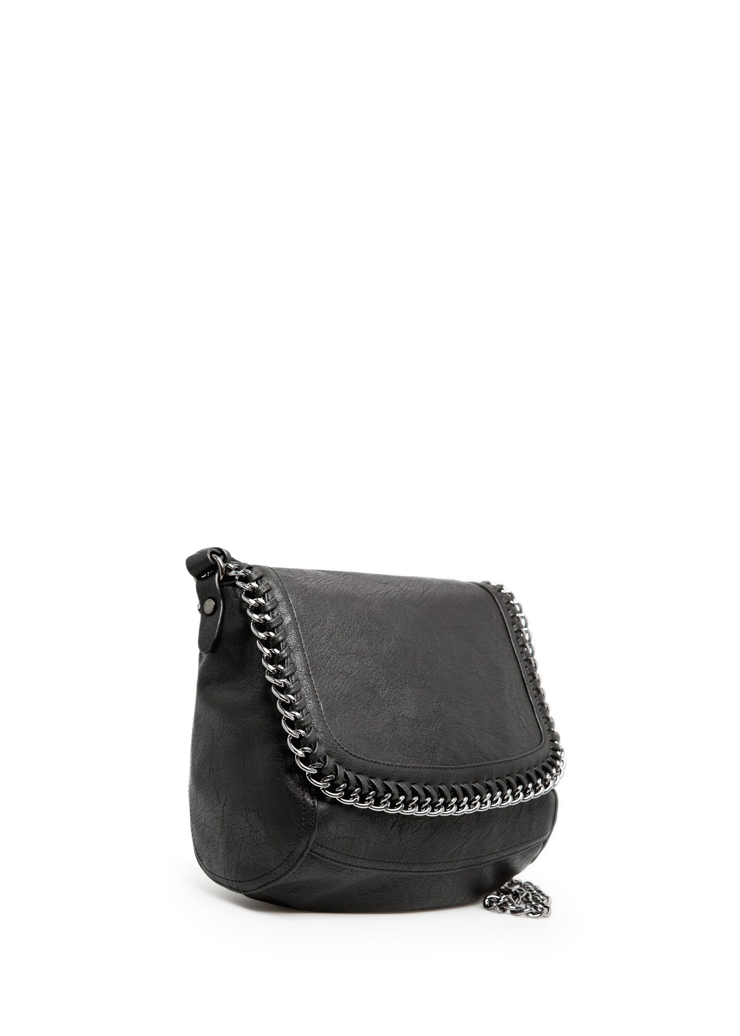 mango black solid shoulder bag