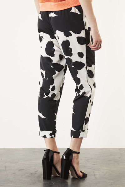 topshop cow print joggers