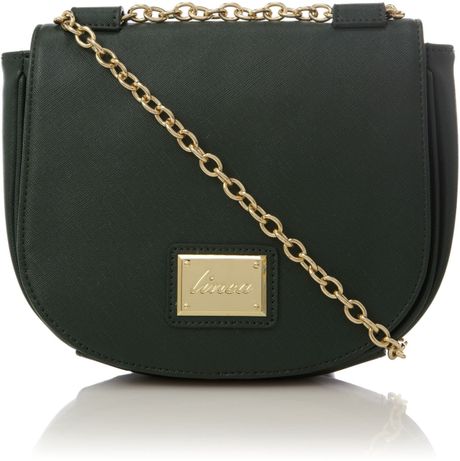 Linea Lilly Chain Cross Body Bag in Green