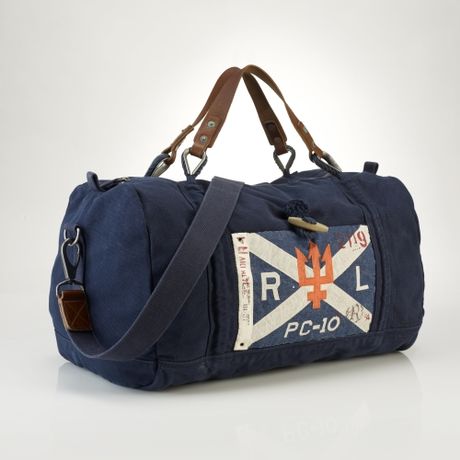 navy blue polo duffle bag