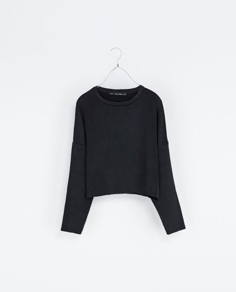 zara knit cropped sweater