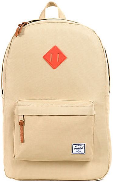 beige backpack herschel