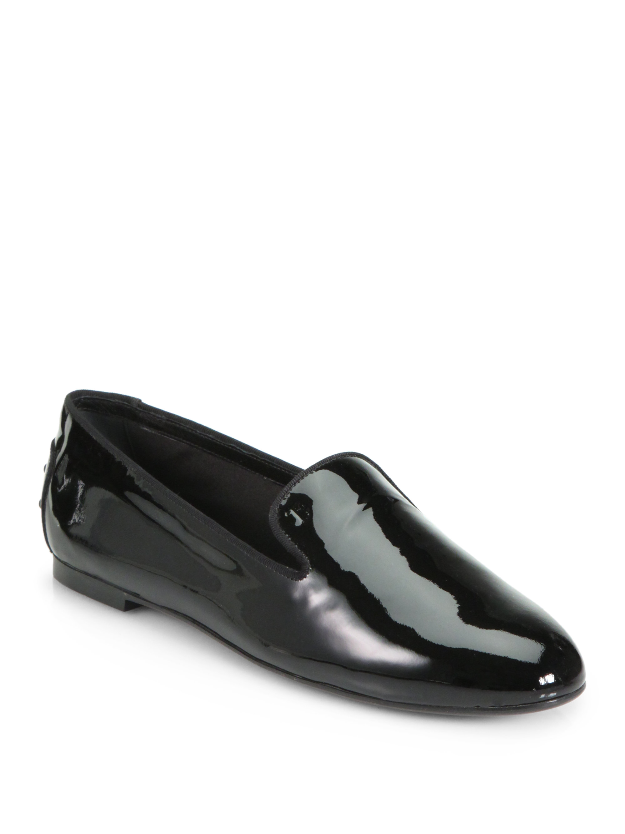 salvatore ferragamo men's bryden suede & patent leather smoking slippers