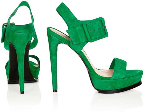 lime green wide fit sandals