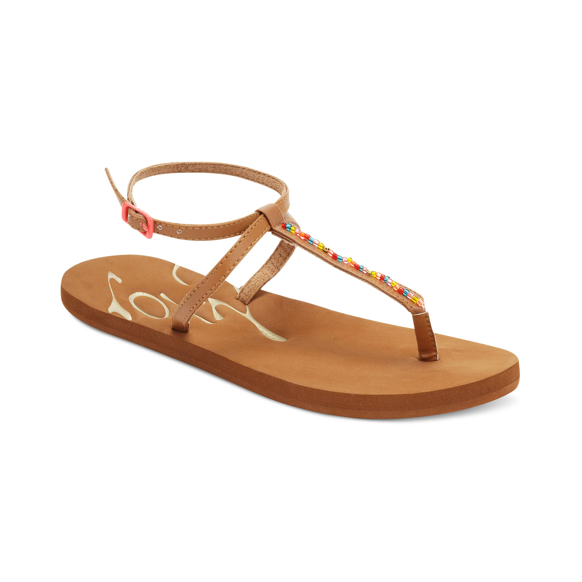 Roxy Spumoni Flat Sandals in Brown (tan) | Lyst